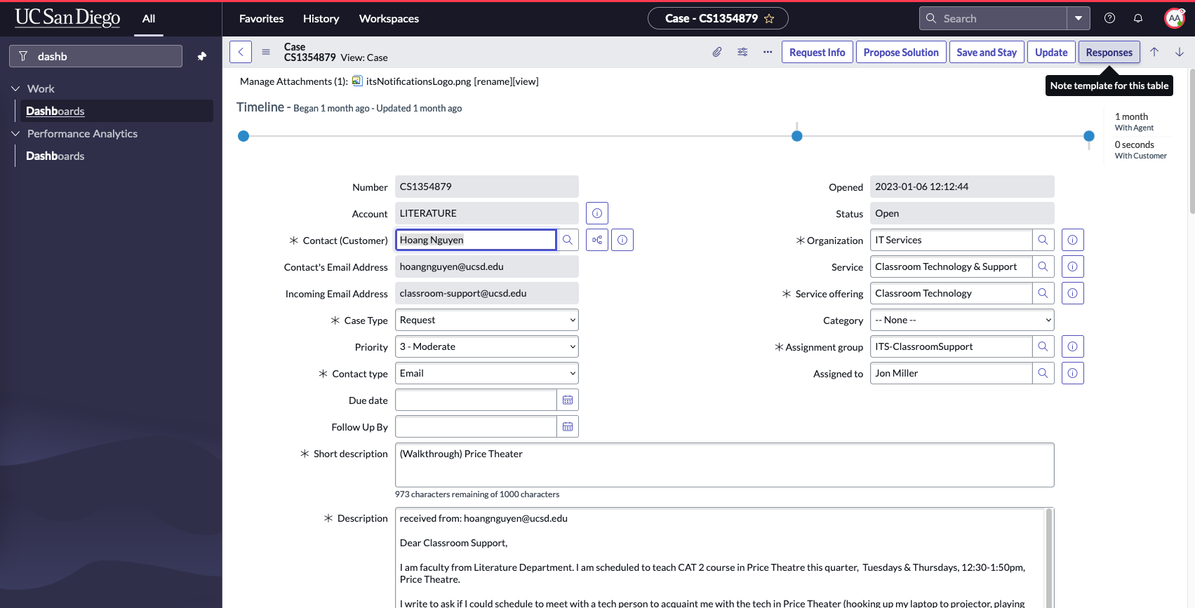 IT Services Response Templates in ServiceNow Information Technology