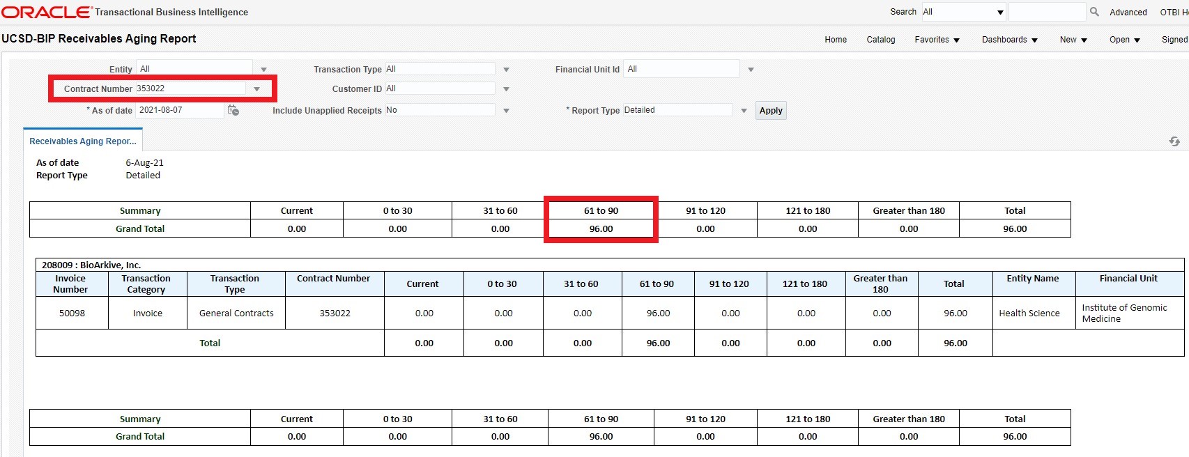 Budget & Finance Knowledge Base - How to Check Outstanding 