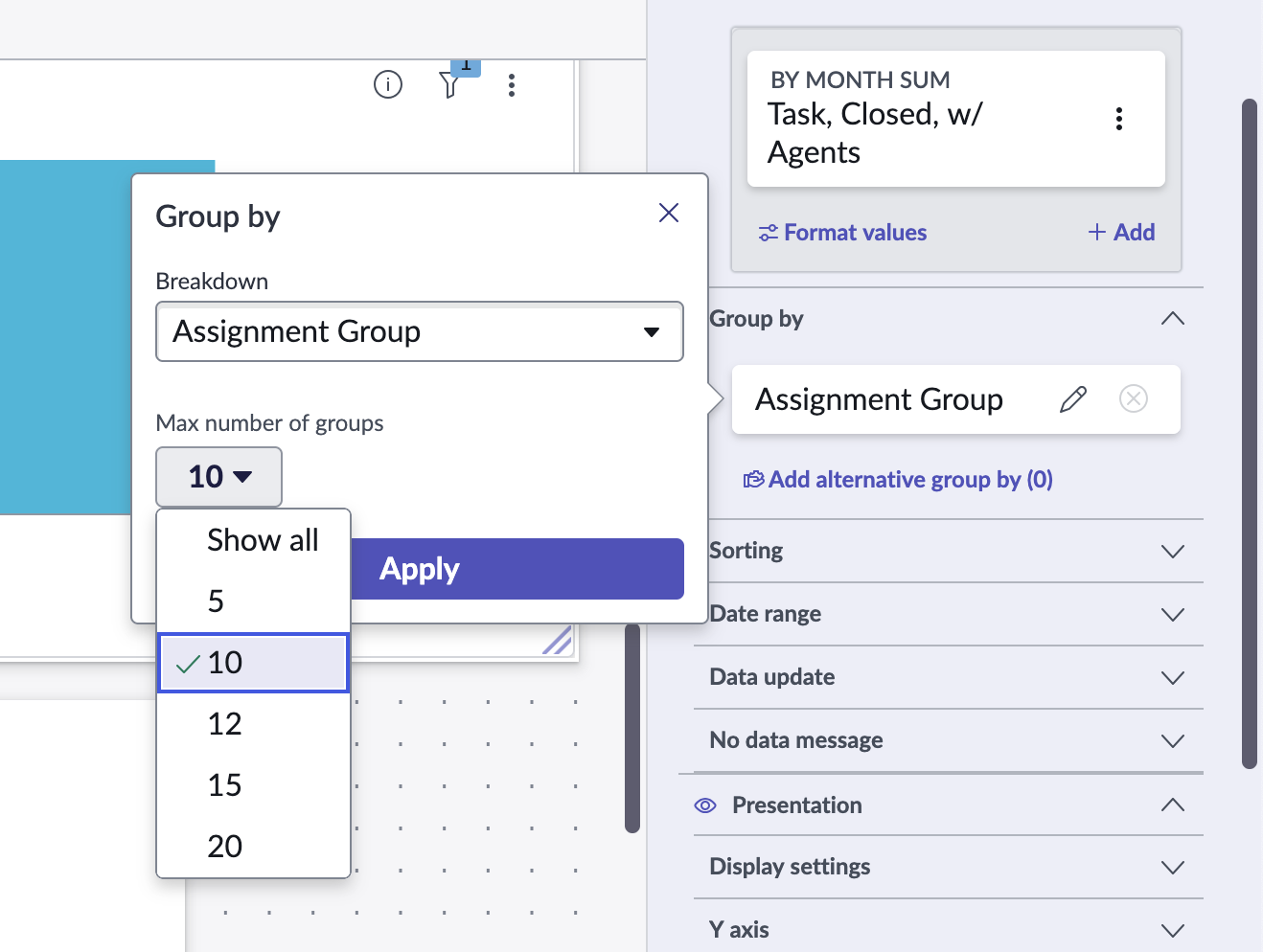 ServiceNow Group By Limits