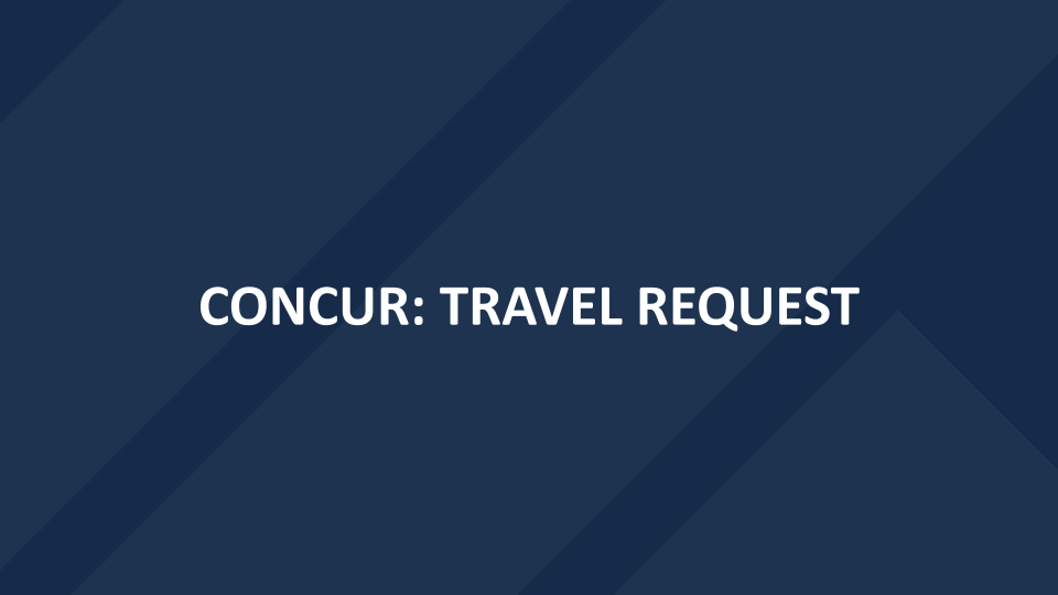 concur travel request form