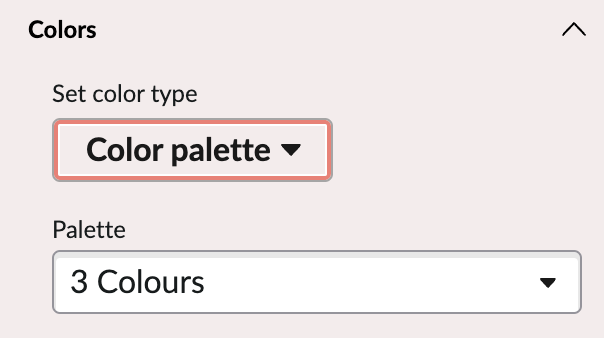 Screenshot of the Color options