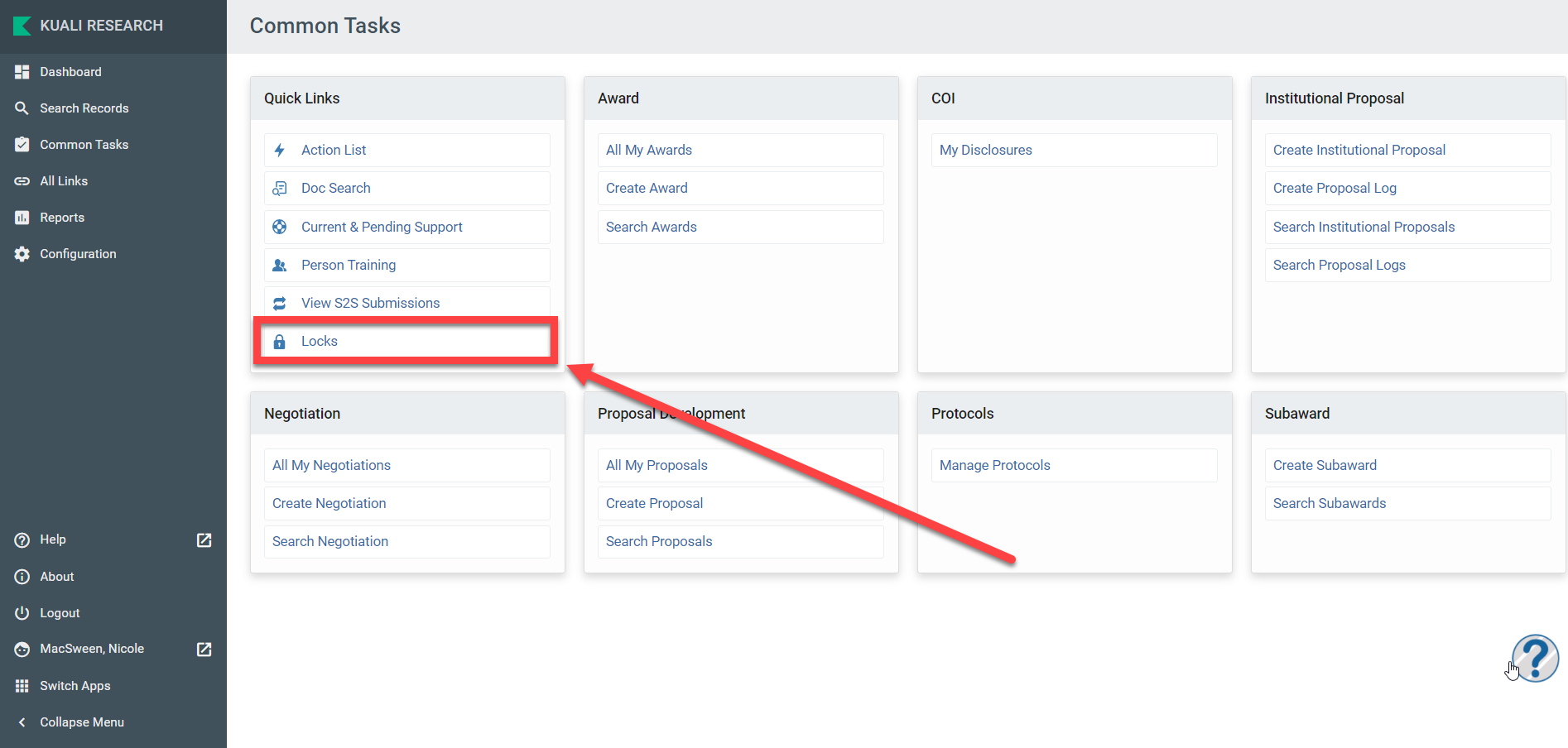 Research Knowledge Base - Unlock a Kuali Research Record - Research