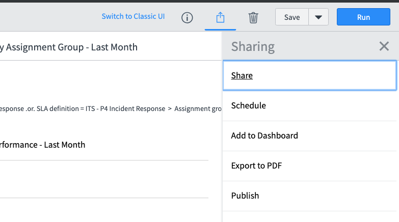 Screenshot: Share button